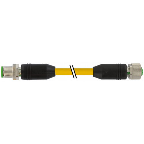 7000-40521-0420150 M12 male 0° / M12 female 0° A-cod. shielded