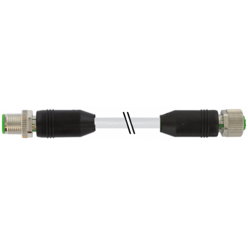 7000-40481-2400100 M12 male 0° / M12 female 0° A-cod. shielded