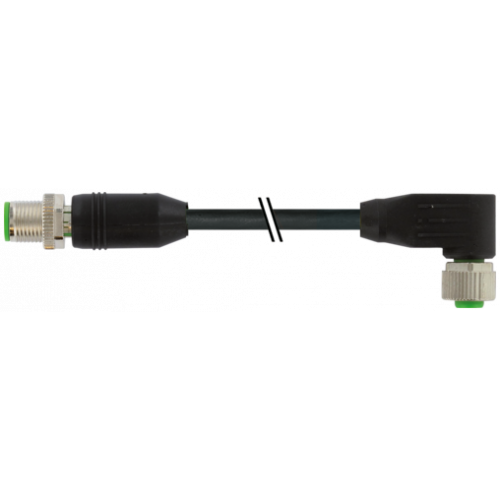 7000-40511-6410100 M12 male 0° / M12 female 90° A-cod. shielded