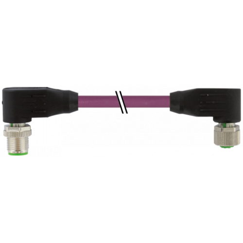 7000-44021-7860150 M12 male 90° / M12 female 90° B-cod. shielded