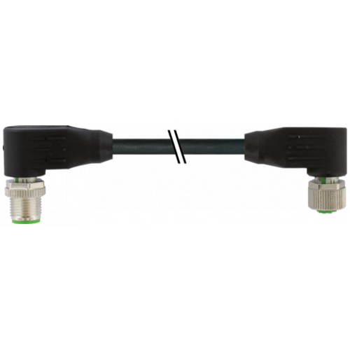 7000-40491-6010100 M12 male 90° / M12 female 90° A-cod. shielded