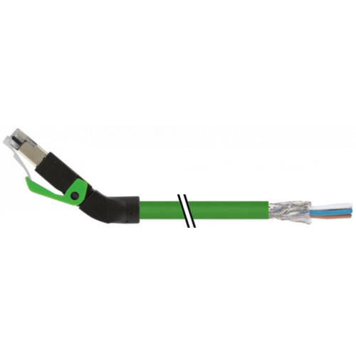 7000-74121-7931000 RJ45 male 45° up with cable shielded