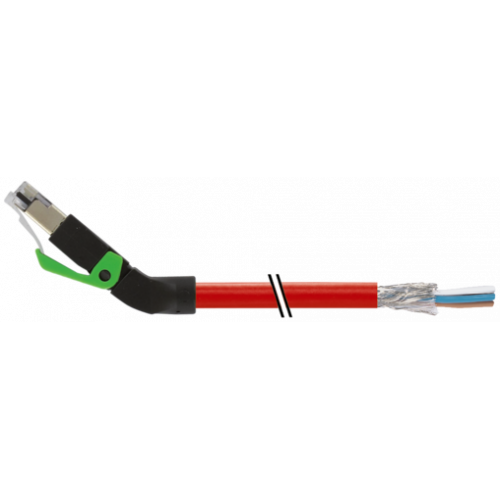 7000-74121-7920030 RJ45 male 45° up with cable shielded