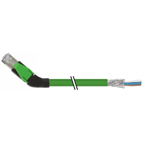 7000-74181-7960060 RJ45 male 45° right with cable shielded