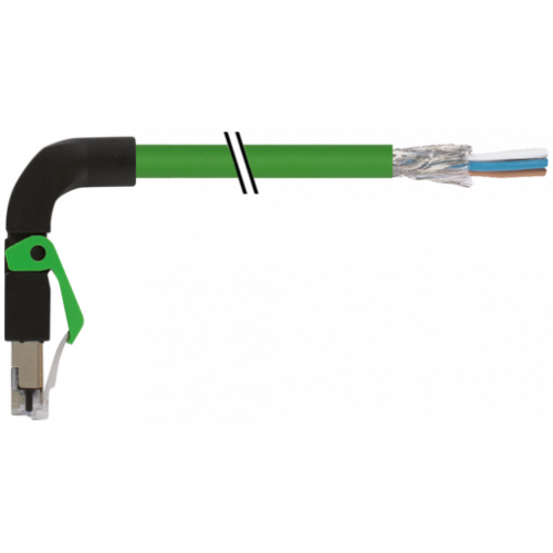 7000-74241-7960030 RJ45 male 90° down with cable shielded