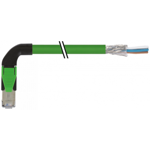 7000-74261-7940300 RJ45 male 90° left with cable shielded