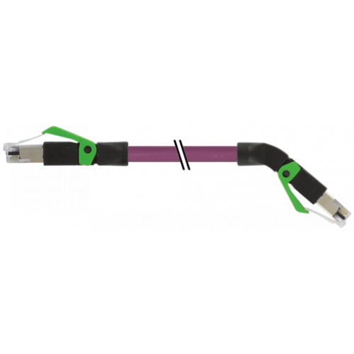 7000-74341-7980100 RJ45 male 0° / RJ45 male 45° down shielded