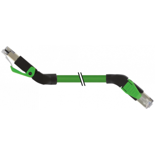 7000-74461-7940150 RJ45 male 45° up / RJ45 male 45° right shielded