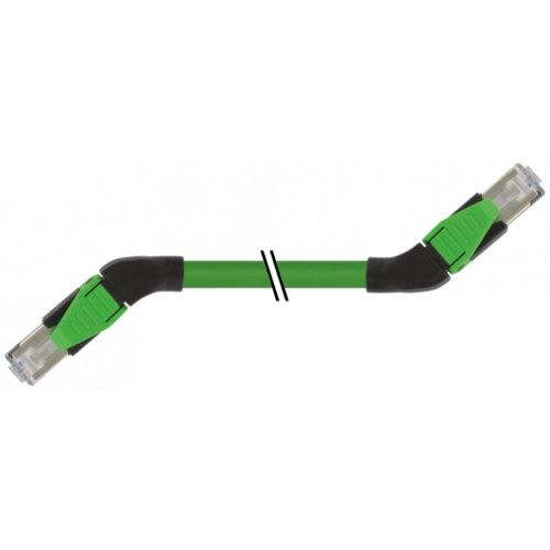 7000-74541-7960030 RJ45 male 45° left / RJ45 male 45° left shielded