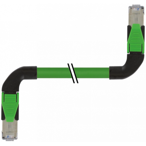 7000-74549-7960030 RJ45 male 90° left / RJ45 male 90° left shielded