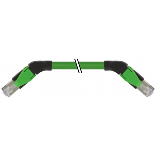 7000-74561-7940100 RJ45 male 45° left / RJ45 male 45° right shielded
