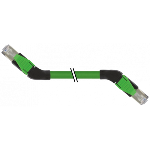 7000-74581-7940300 RJ45male 45° right / RJ45 male 45° right shielded
