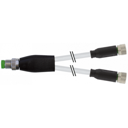 7000-87011-2200300 Y-Distributor M8 male / M8 female 0° A-cod.