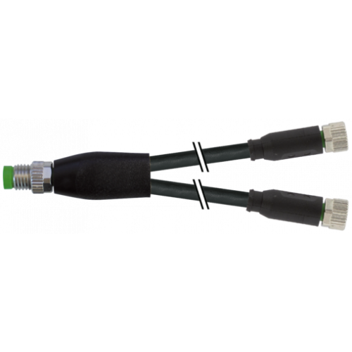 7000-87001-6200030 Y-Distributor M8 male / M8 female 0° A-cod.
