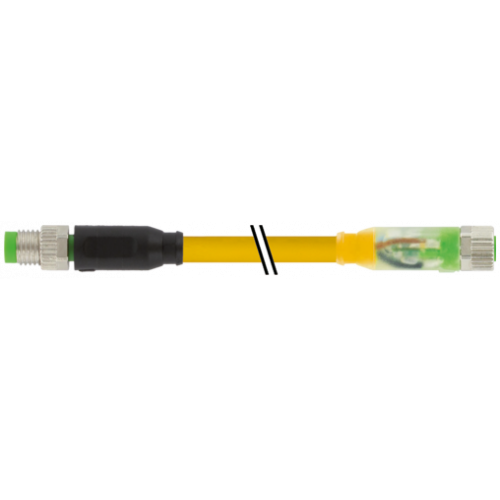 7000-88002-0300200 M8 male 0° / M8 female 0° A-cod. LED