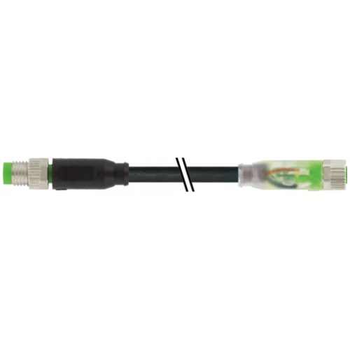 7000-88002-6100030 M8 male 0° / M8 female 0° A-cod. LED