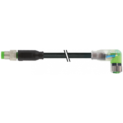 7000-88041-6100250 M8 male 0° / M8 female 90° A-cod. LED 7000-88041-6100250 M8 male 0° / M8 female 90° A-cod. LED