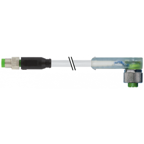 7000-88281-2100400 M8 male 0° / M12 female 90° A-cod. LED