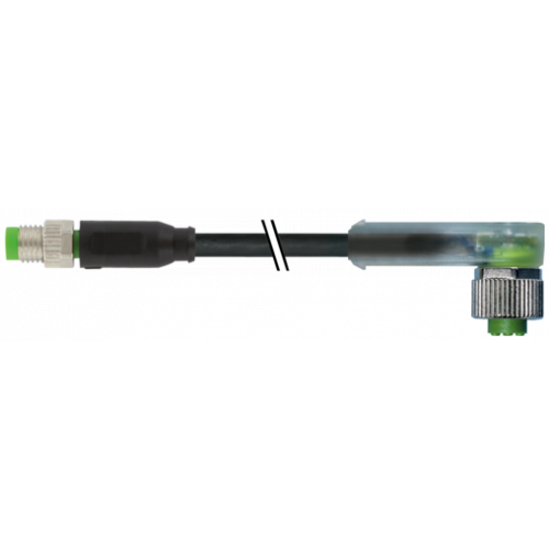 7000-88281-6100030 M8 male 0° / M12 female 90° A-cod. LED