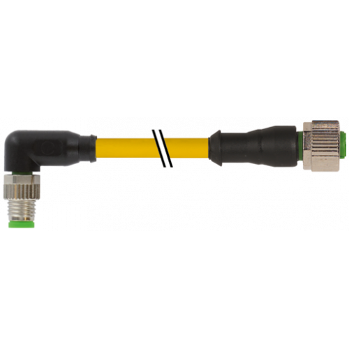 7000-88301-0100060 M8 male 90° / M12 female 0° A-cod.