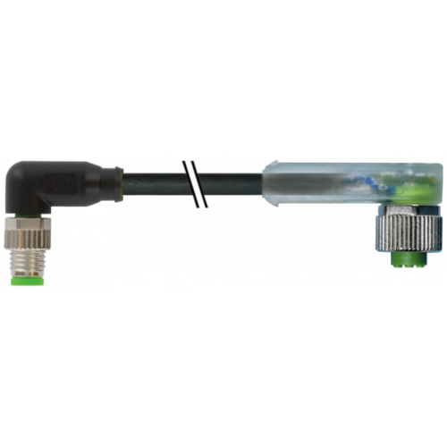 7000-88341-6200030 M8 male 90° / M12 female 90° A-cod. LED