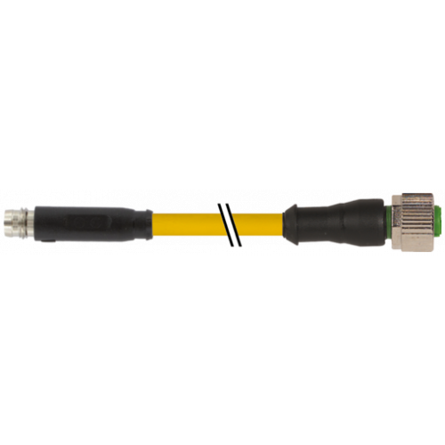 7000-88361-0100030 M8 male 0° snap-in / M12 female 0° A-cod. screw-in