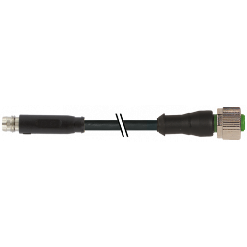 7000-88361-6100030 M8 male 0° snap-in / M12 female 0° A-cod. screw-in