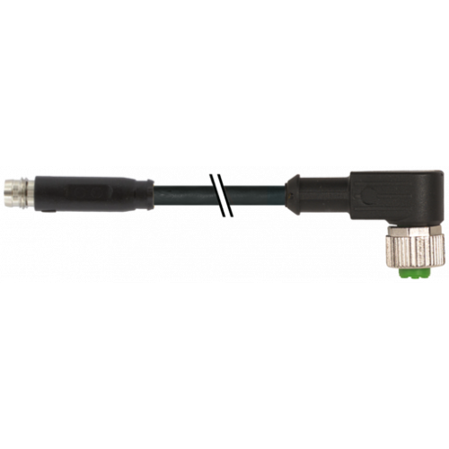 7000-88381-6100030 M8 male 0° snap-in/ M12 female 90° A-cod. screw-in