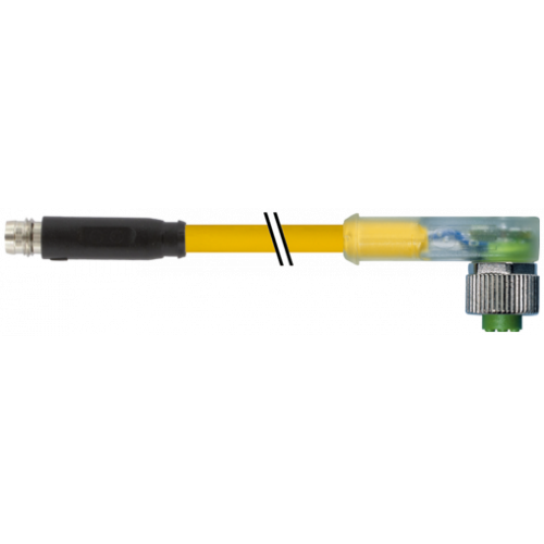 7000-88401-0200030 M8 male 0° snap-in/M12 fem. 90° A-cod.screw-in LED