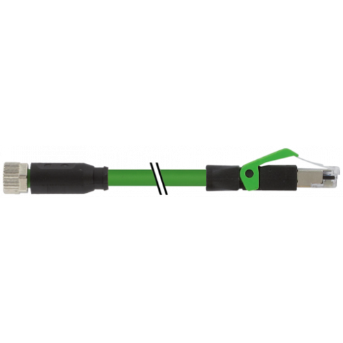7000-89901-7910030 M8 female 0° A-cod. / RJ45 male 0° shielded