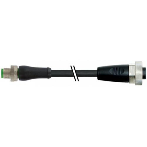 7000-P4501-P040500 M12 Power male 0° L-cod. / 7/8'' female 0°