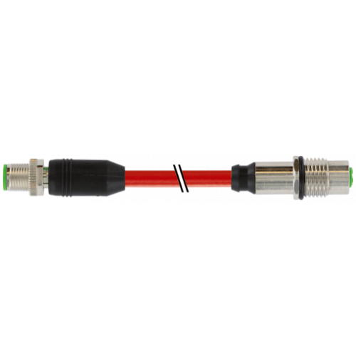 7000-44811-7920600 M12 male 0° / M12 fem. recept. D-cod. rear