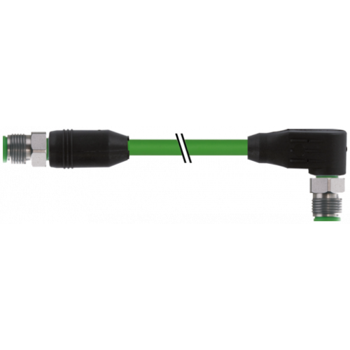 7002-51011-7900200 M12 male 0° / M12 male 90° X-cod. shielded V2A