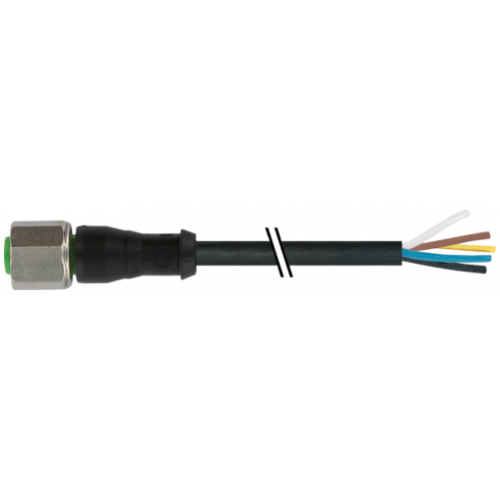 7004-12241-6250500 M12 female 0° A-cod. with cable V4A