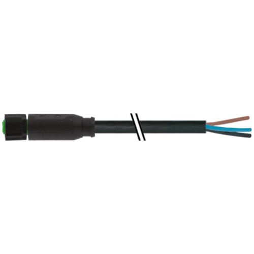 7005-08061-6210050 M8 female 0° A-cod. with cable Lite