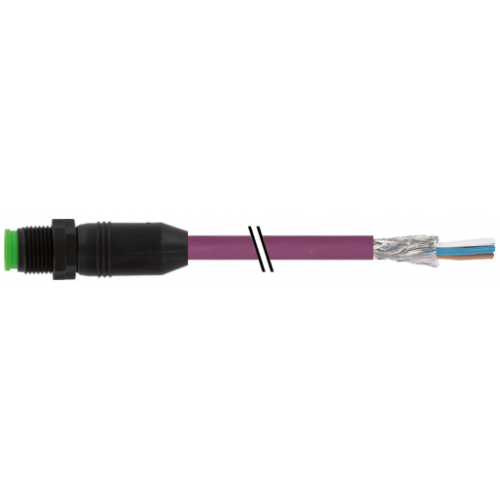 7005-13105-8030100 M12 male 0° A-cod. with cable Lite