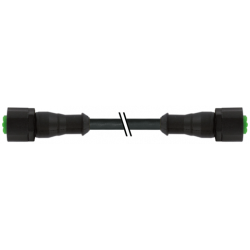 7005-40051-6250170 M12 female 0° / M12 female 0° A-cod. Lite