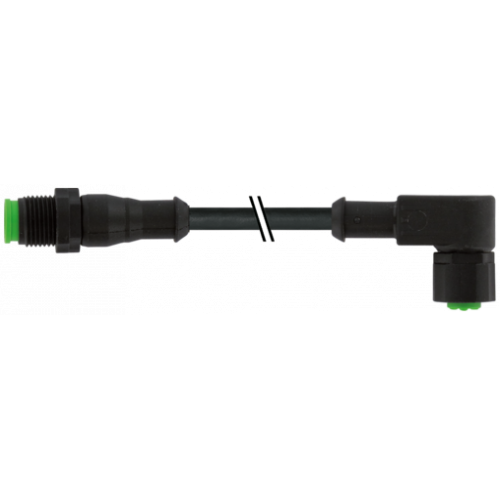7005-40101-6330100 M12 male 0° / M12 female 90° A-cod. Lite