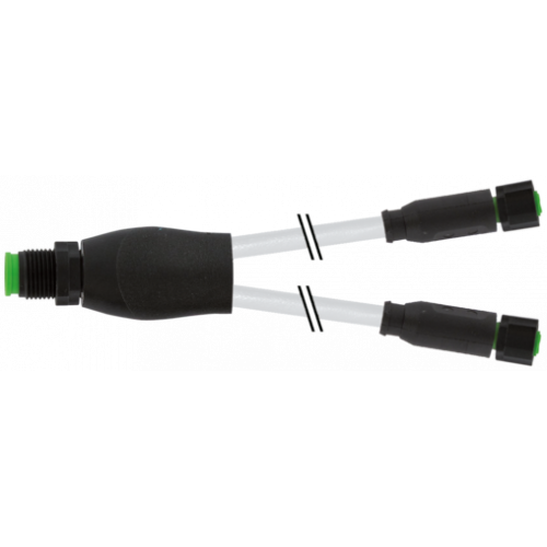 7005-40701-2230030 Y-Distributor M12 male / M12 female 0° A-cod. Lite