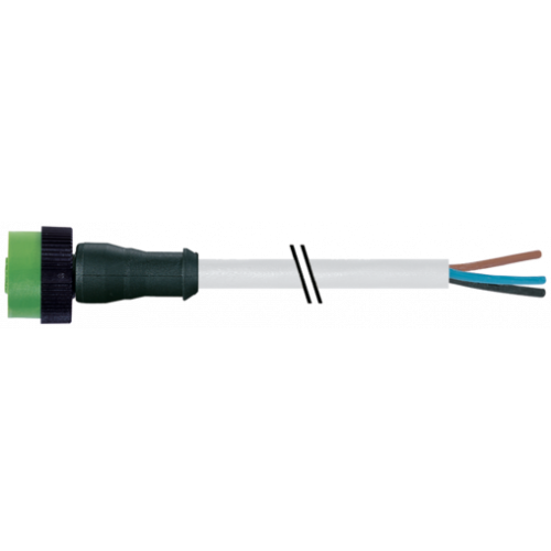 7050-12181-2231500 MQ12 female 0° A-cod. with cable