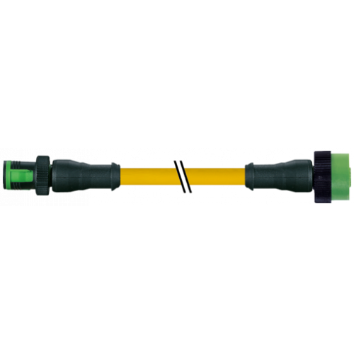 7050-40061-0131000 MQ12 male 0° / M12 female 0° A-cod.