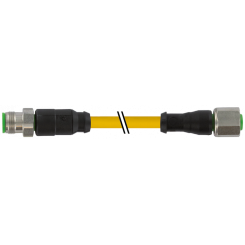 7002-40001-0130100 M12 male 0° / M12 female 0° A-cod. V2A
