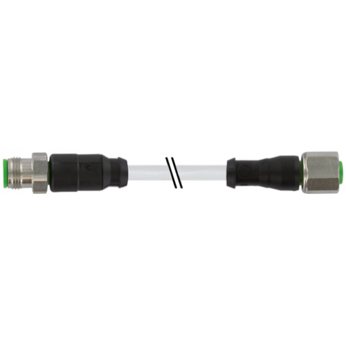7002-40021-2240030 M12 male 0° / M12 female 0° A-cod. V2A