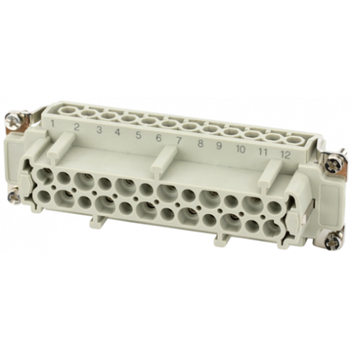 70MH-EB024-GS03020 B24 female 24-pole, screw t., 500 V, 16 A