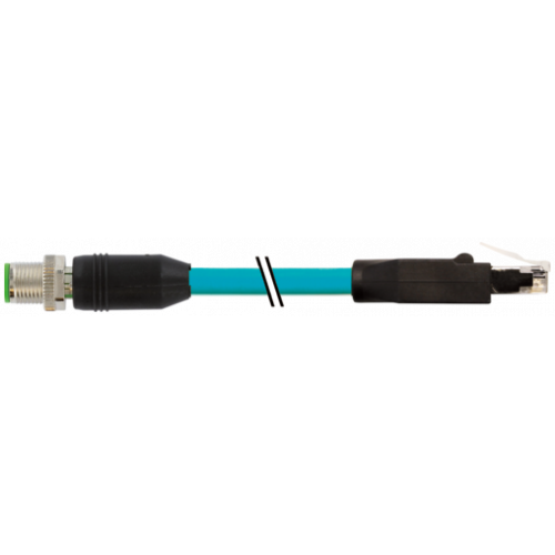7700-51101-S4X0020 M12 male 0° X-cod. / RJ45 male 0° shielded