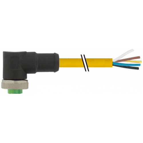 7700-A4031-U1C0150 Mini (7/8) 4 pole, Female 90° w/ Cable