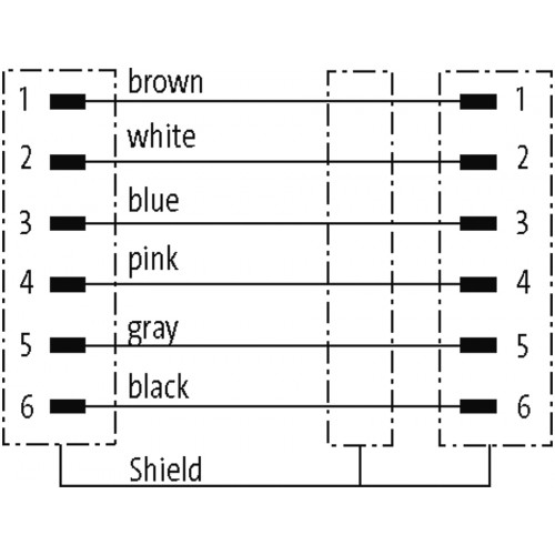 341946 M12 male / M12 male 90° shielded Cube67