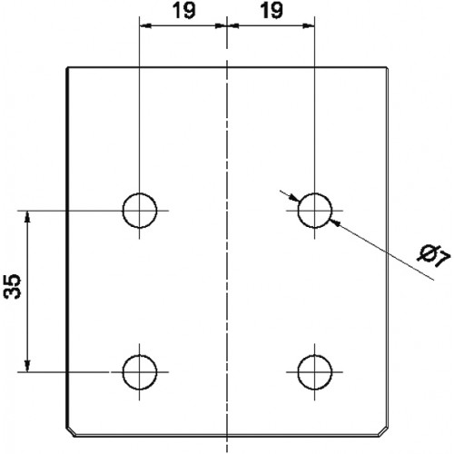 4000-75070-0000904 MODLIGHT70 ADAPTER FOR WALL MOUNTING