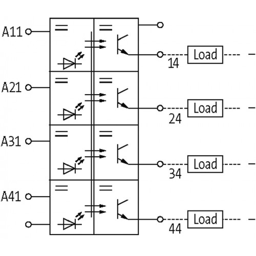 50015 AMS 4-10/44-2 OPTO-COUPLER MODULE