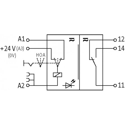 51152 RMMDUH-ST 11/24 OUTPUT RELAY WITH TOGGLE SWITCH